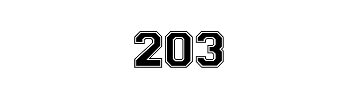203 Varsity Regular Font