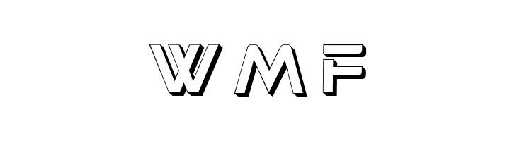 Progress 3D Hollow Regular  Free Fonts Download