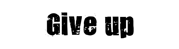 Give%2Bup 321impact Font