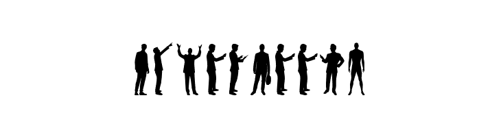 Man Silhouettes  Free Fonts Download