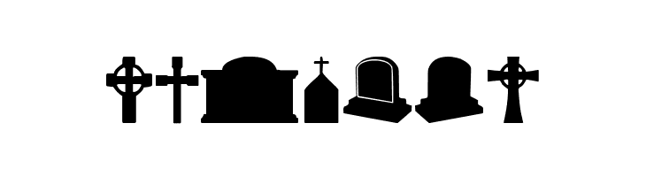 Cemetery Icons  Free Fonts Download