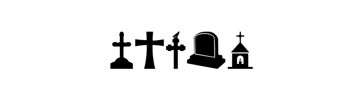 Cemetery Icons  Free Fonts Download