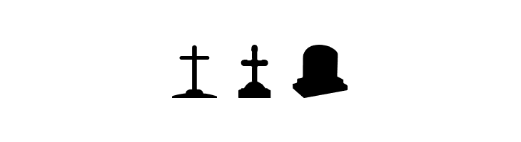 Cemetery Icons  Free Fonts Download
