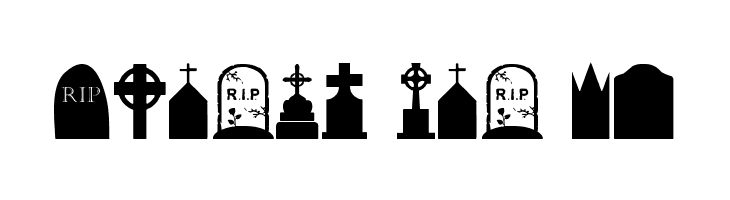 Cemetery Icons  Free Fonts Download