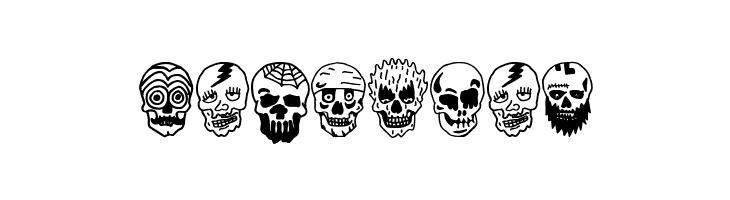 Skulls Party Icons  Free Fonts Download