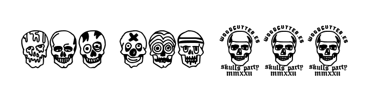 Skulls Party Icons  Free Fonts Download