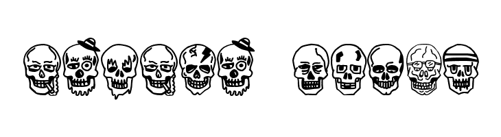 Skulls Party Icons  Free Fonts Download