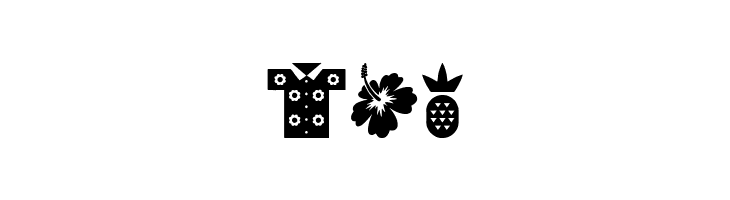Hawaiian Icons  Free Fonts Download