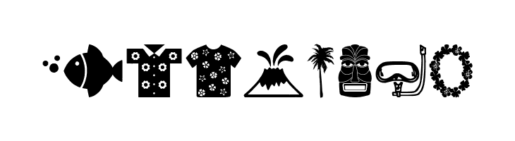Hawaiian Icons  Free Fonts Download