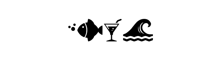 Hawaiian Icons  Free Fonts Download