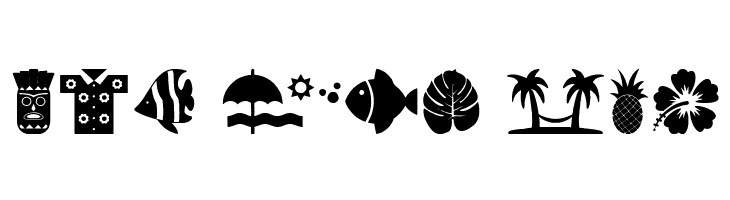 Hawaiian Icons  Free Fonts Download