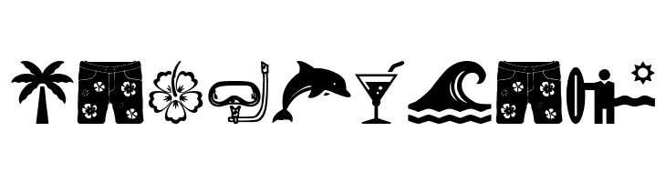 Hawaiian Icons  Free Fonts Download