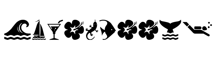 Hawaiian Icons  Free Fonts Download