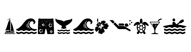 Hawaiian Icons  Free Fonts Download