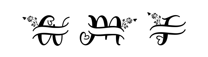 Monogram Butterfly  Free Fonts Download