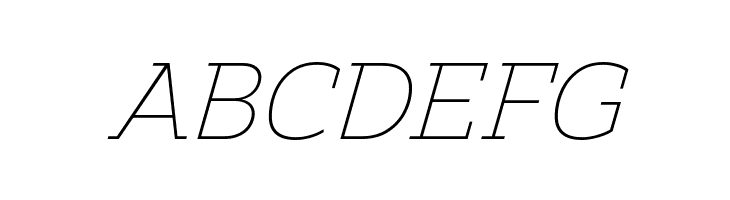 Amazing Slab Trial Extralight Italic  Free Fonts Download