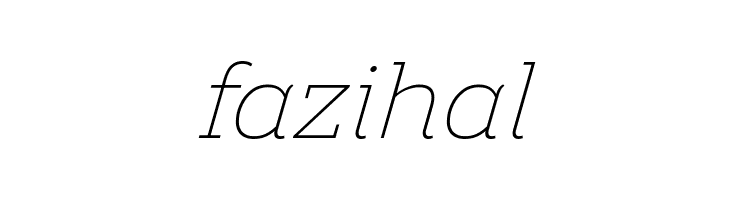 Amazing Slab Trial Extralight Italic  Free Fonts Download