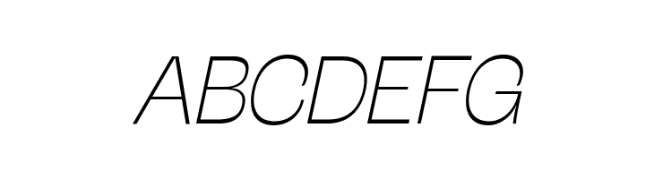 Stinger Fit Trial Thin Italic  Free Fonts Download