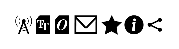 Aquawax Pro Pictograms Regular  Free Fonts Download