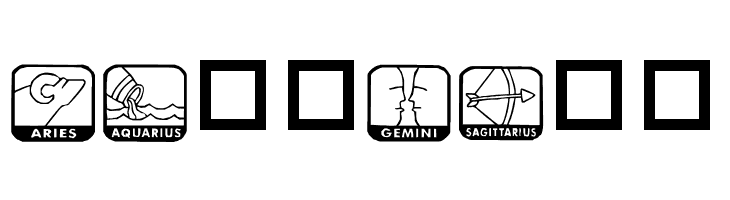KR Zodiac Dings  Free Fonts Download