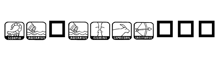 KR Zodiac Dings  Free Fonts Download