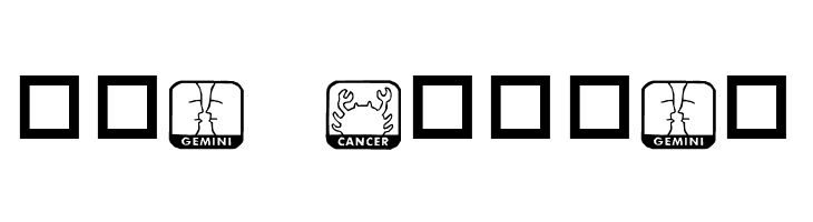 KR Zodiac Dings  Free Fonts Download