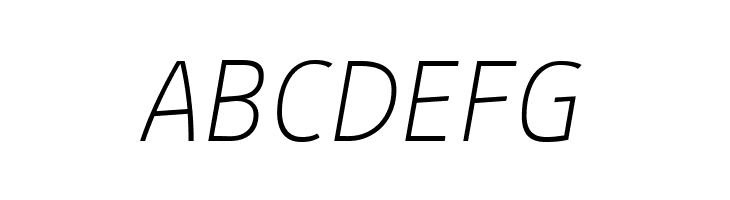 Absolut Reduced Thin Italic  Free Fonts Download