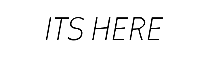 Absolut Reduced Thin Italic  Free Fonts Download