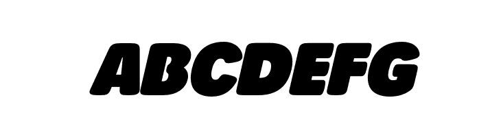 Josefa Rounded Reduced Black Italic  Free Fonts Download