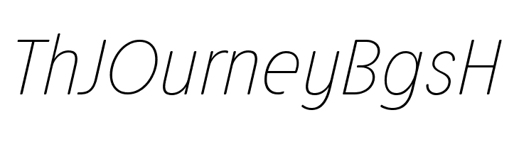 Josefa Rounded Reduced Thin Italic  Free Fonts Download