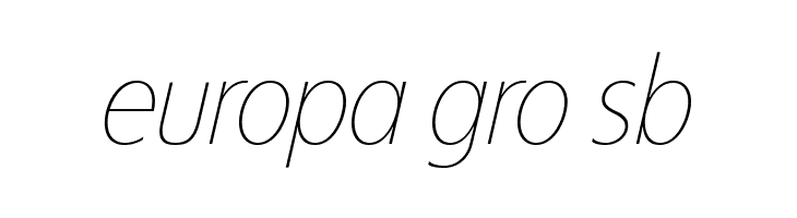 ÉconoSans Reduced 36 Thin Italic  Free Fonts Download