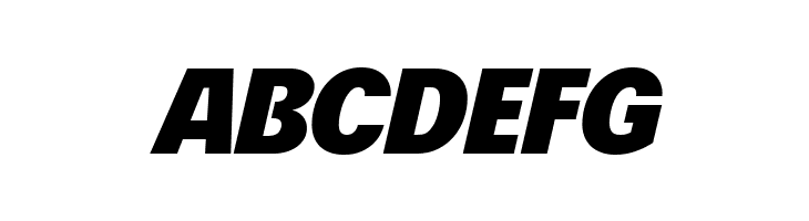 ÉconoSans Reduced 96 Black Italic  Free Fonts Download
