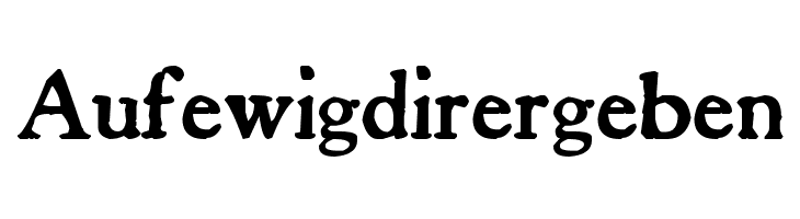 Aufewigdirergeben Tuer's Cardboard Font