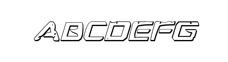 War Eagle 3D Italic  Free Fonts Download