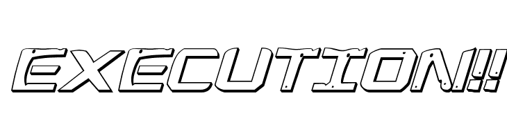 War Eagle 3D Italic  Free Fonts Download