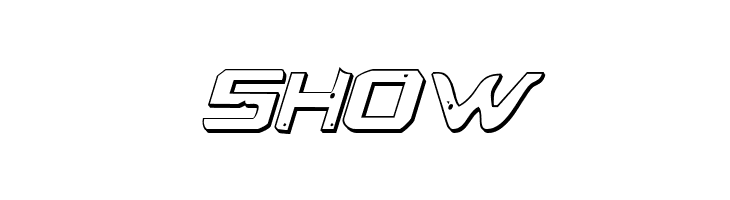 War Eagle 3D Italic  Free Fonts Download