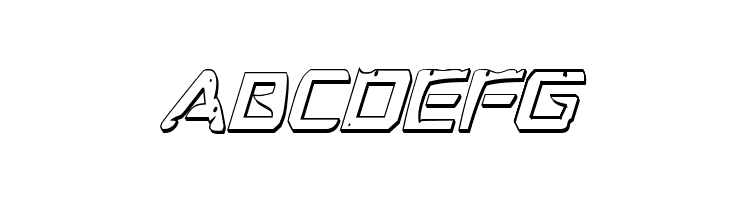 War Eagle 3D Condensed Italic  Free Fonts Download