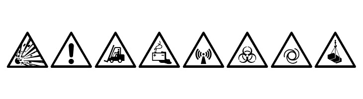 FontsVectorIso7010WarningSign  Free Fonts Download