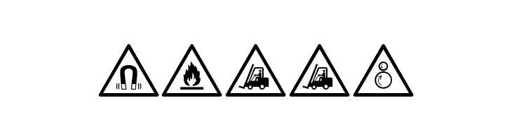 FontsVectorIso7010WarningSign  Free Fonts Download