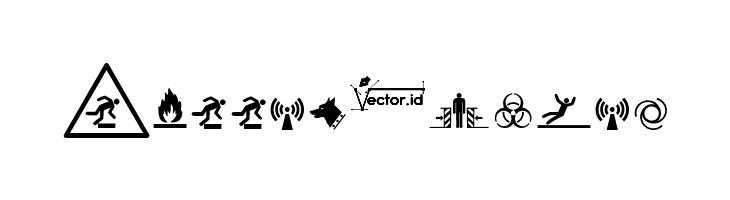 FontsVectorIso7010WarningSign  Free Fonts Download