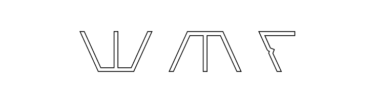 ROBOTIC-Hollow  Free Fonts Download