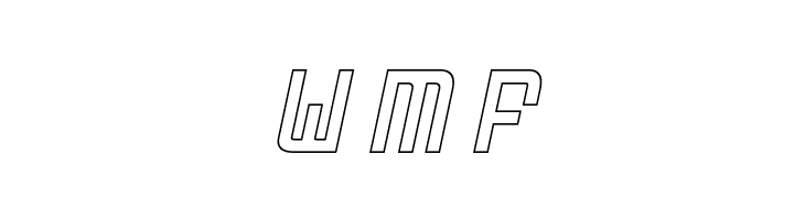 FODECUMBERS THIN ITALIC HOLOW Italic  Free Fonts Download