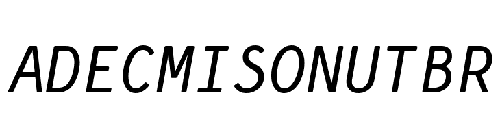 Simply Mono Book Oblique  Free Fonts Download