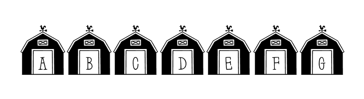 Barn-Letters Filled  Free Fonts Download