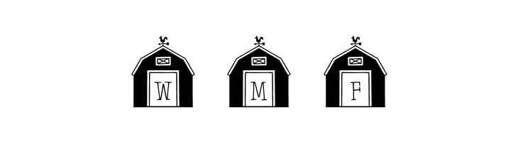 Barn-Letters Filled  Free Fonts Download