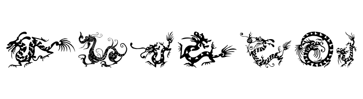 HFF Chinese Dragon  Free Fonts Download