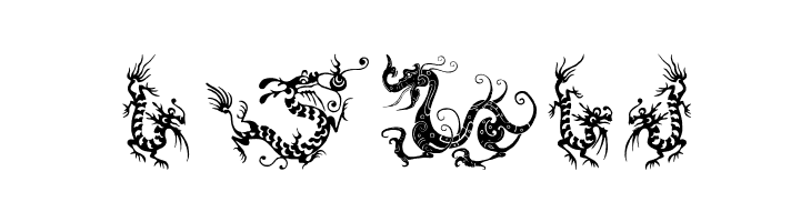 HFF Chinese Dragon  Free Fonts Download
