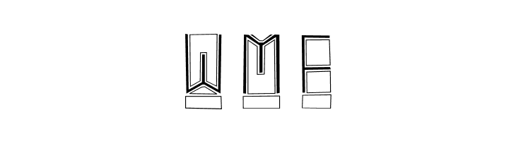 BlockTitling Outline  Free Fonts Download