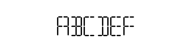 7 SEGMENTAL DIGITAL DISPLAY  Free Fonts Download
