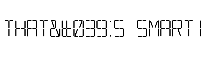 7 SEGMENTAL DIGITAL DISPLAY  Free Fonts Download